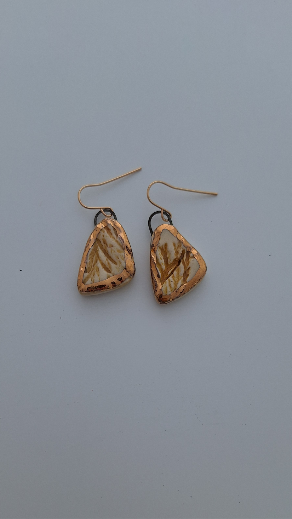 Porcelain Earrings - gold