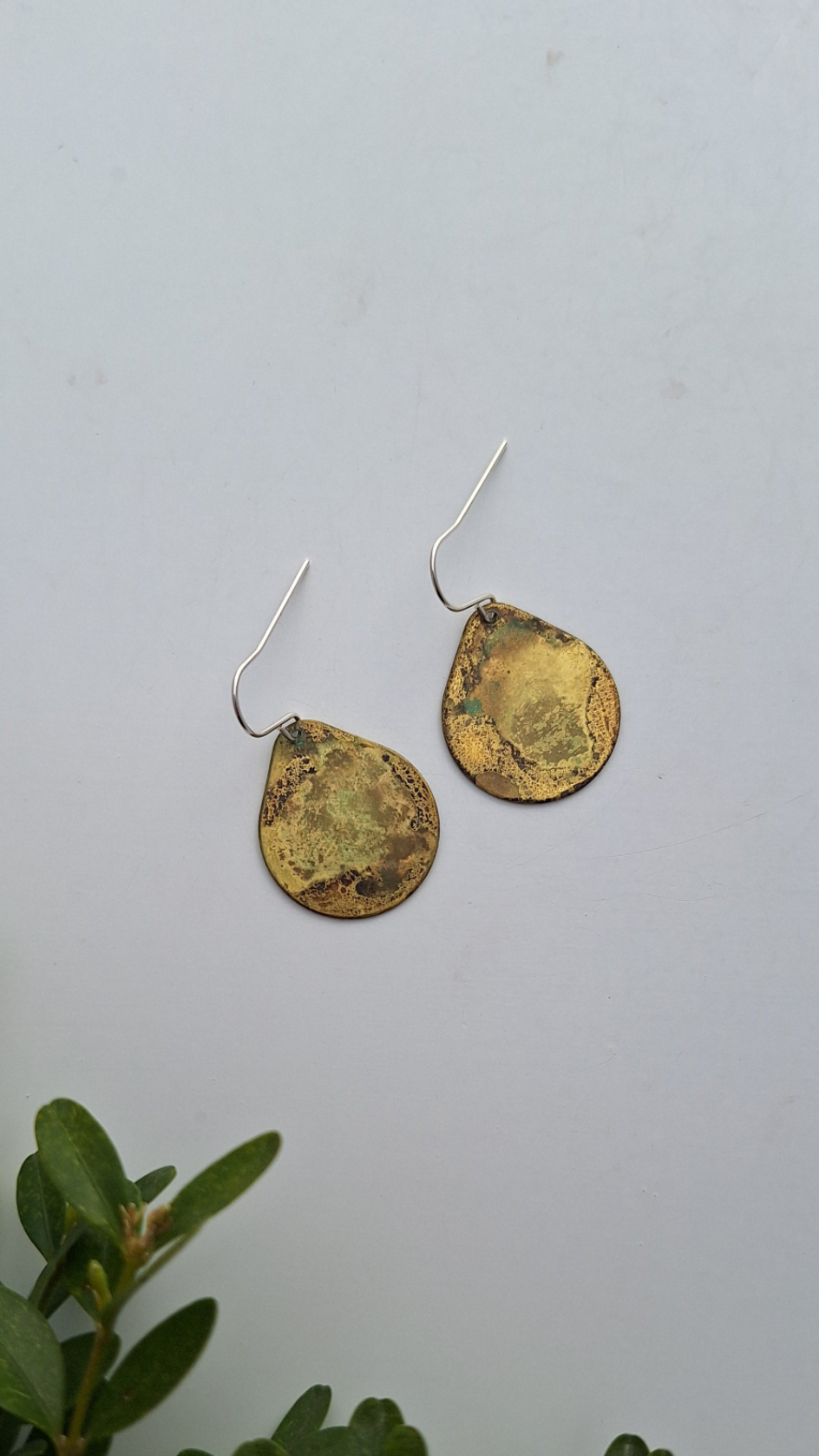 Patina Brass Earrings