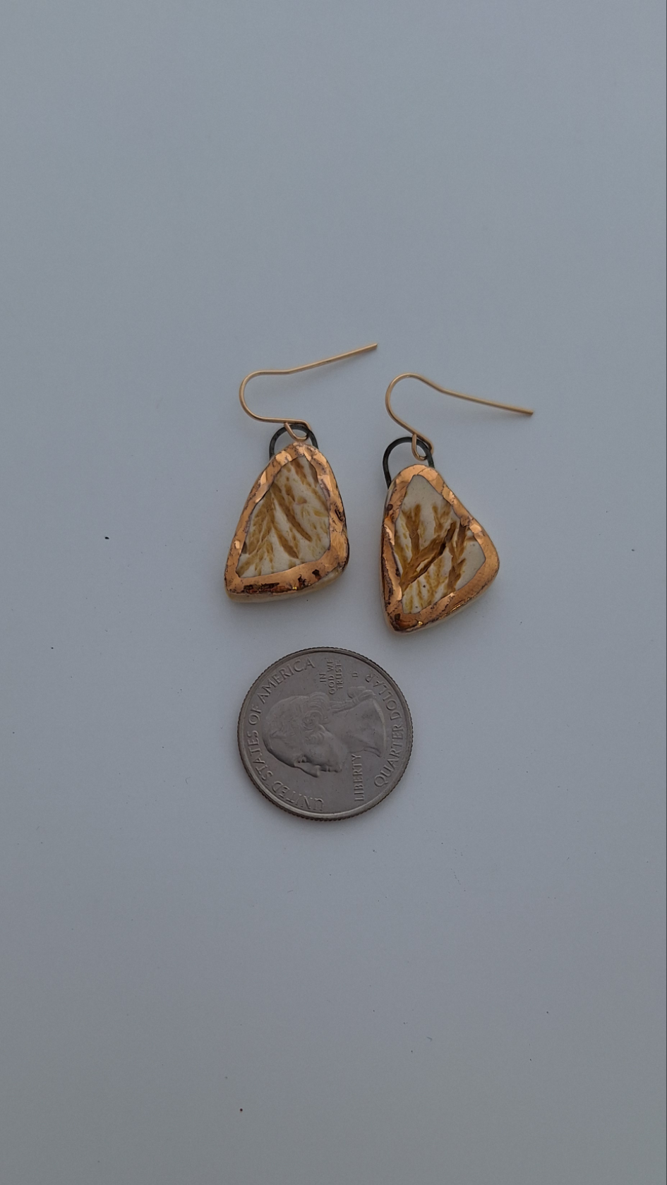 Porcelain Earrings - gold