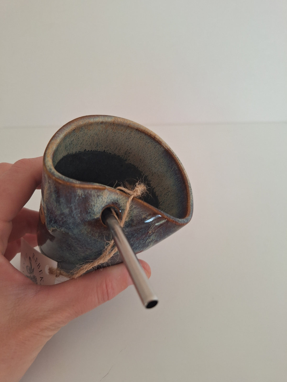 Cocktail Sipper - Botanical Imprint, wild carrot - straw included