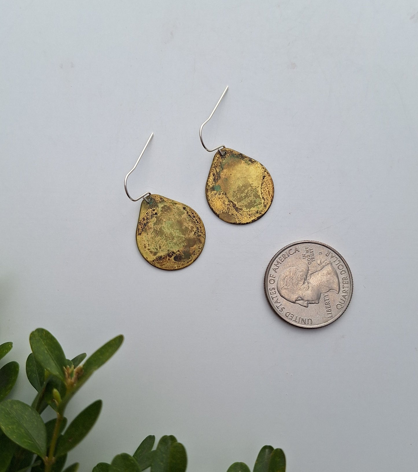 Patina Brass Earrings