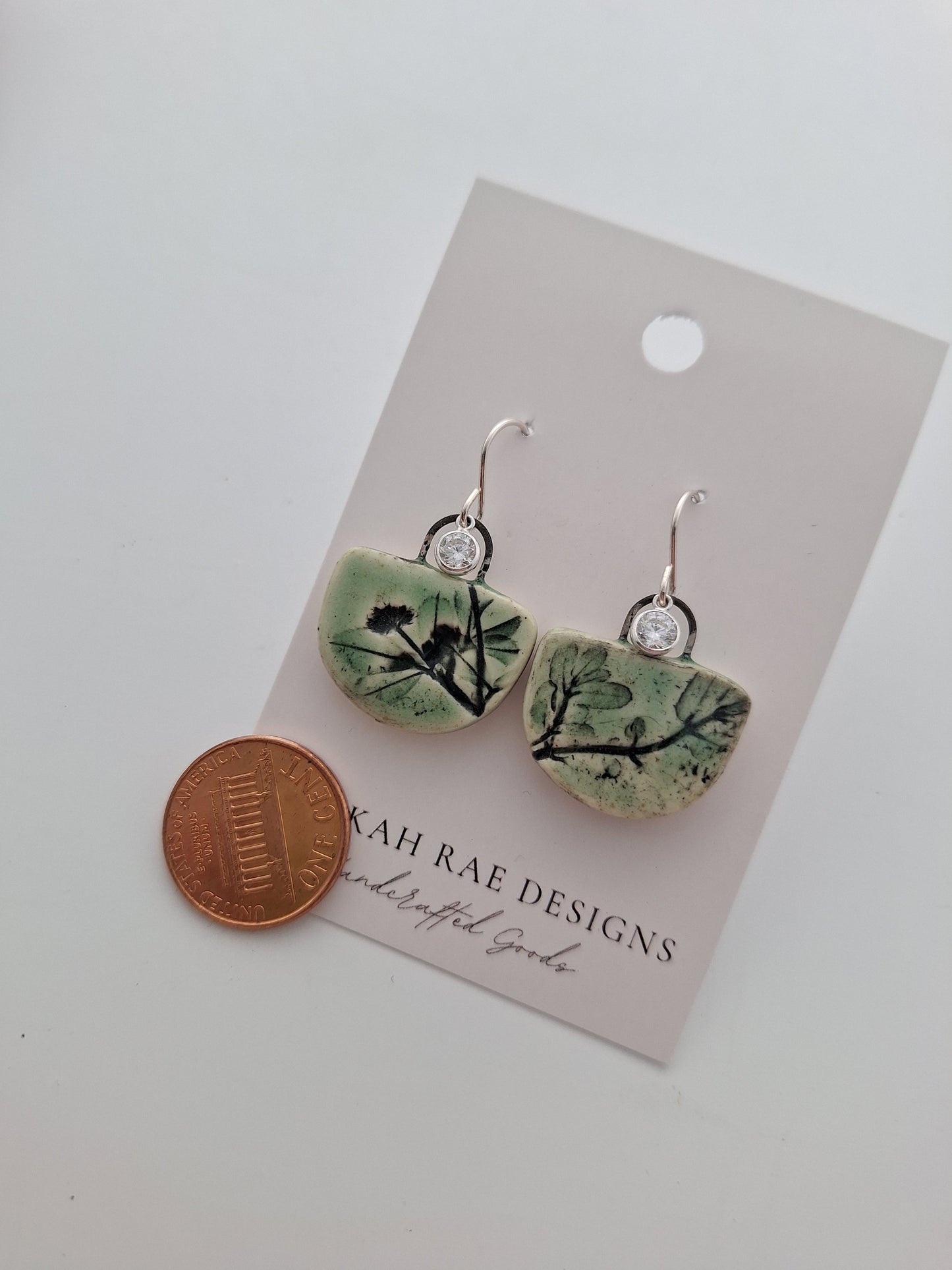 Wild Flora Ceramic Earrings - Sterling