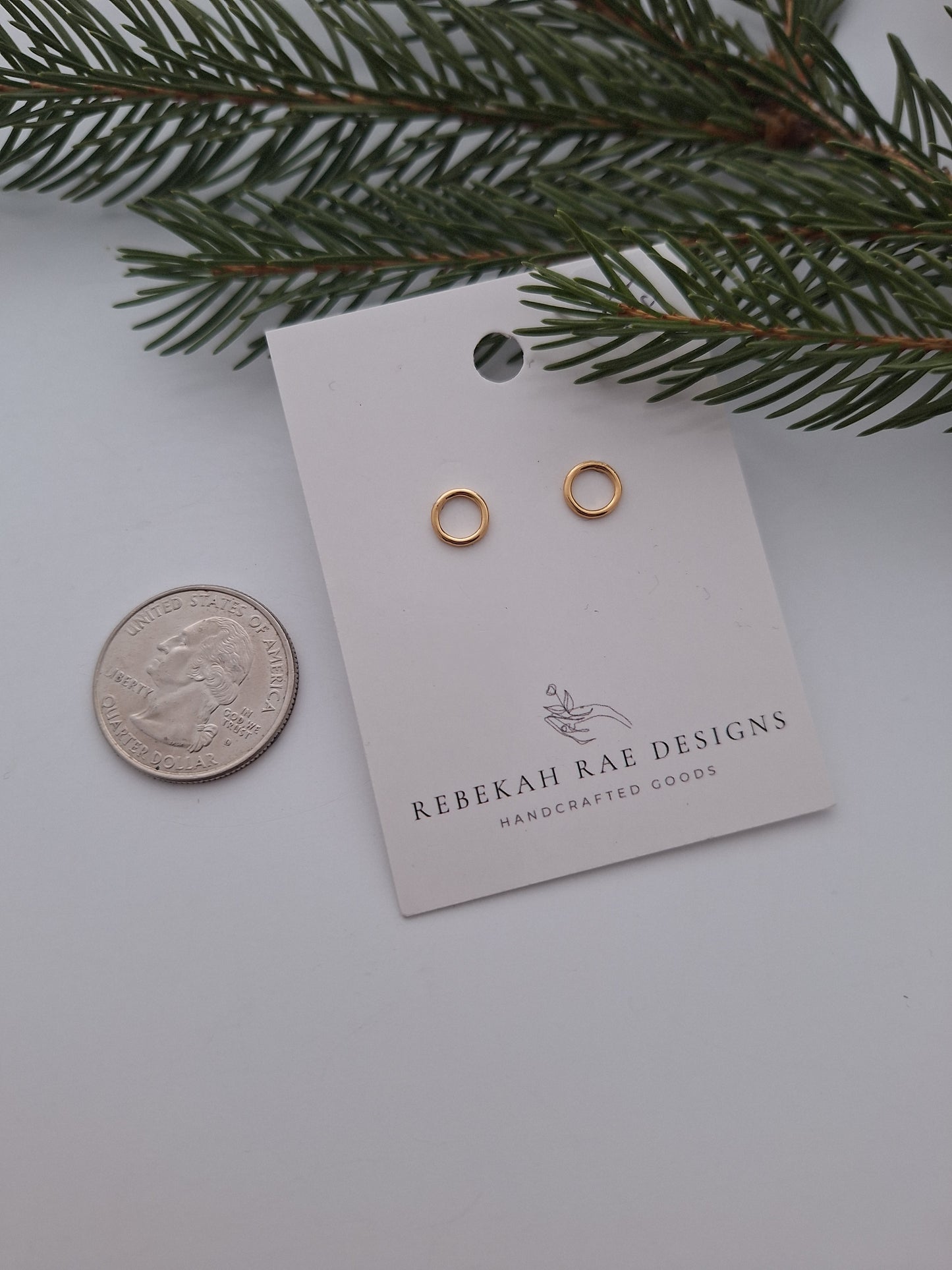 Round Post Earrings, small