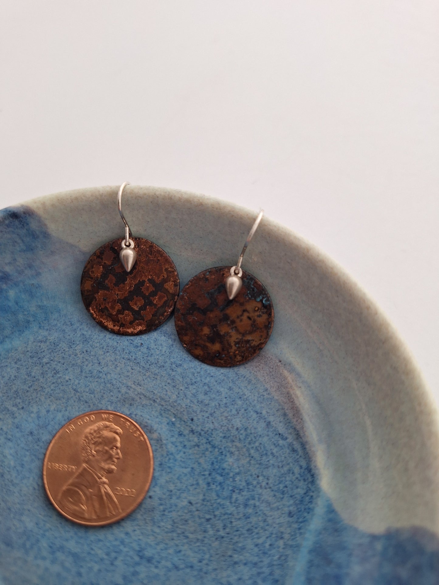 Patina Copper Earrings - rounds