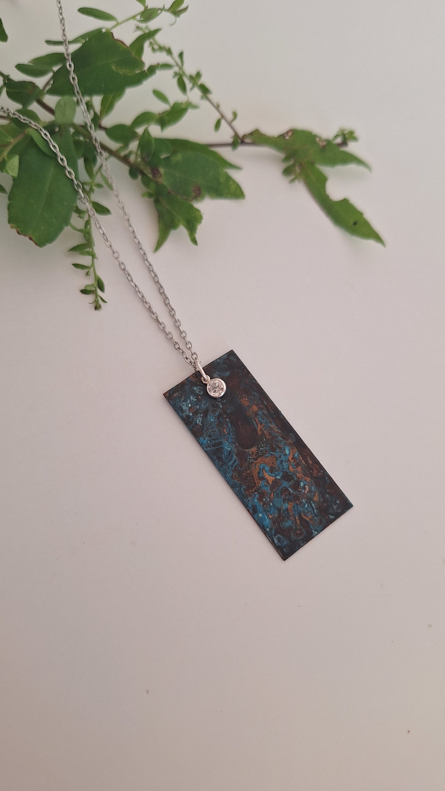 Patinaed Copper Necklace
