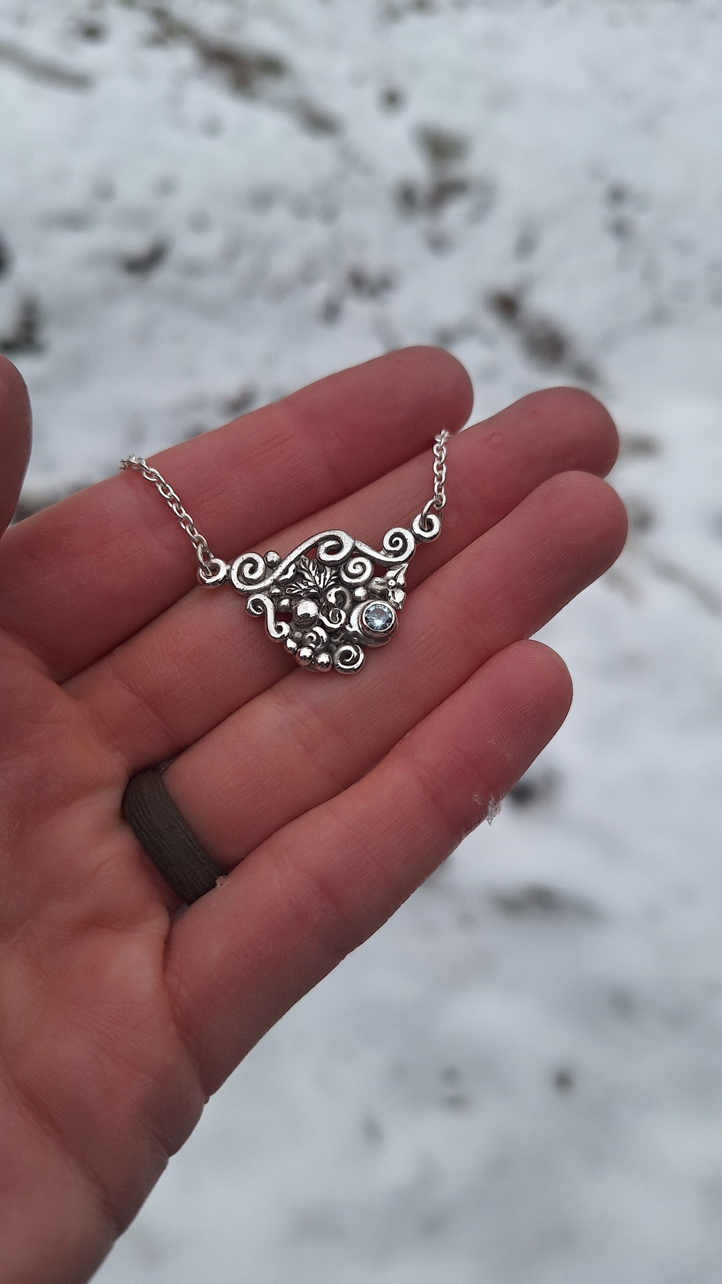 Sterling Silver Sugar Maple Leaf Necklace — One of a Kind Botanical Pendant