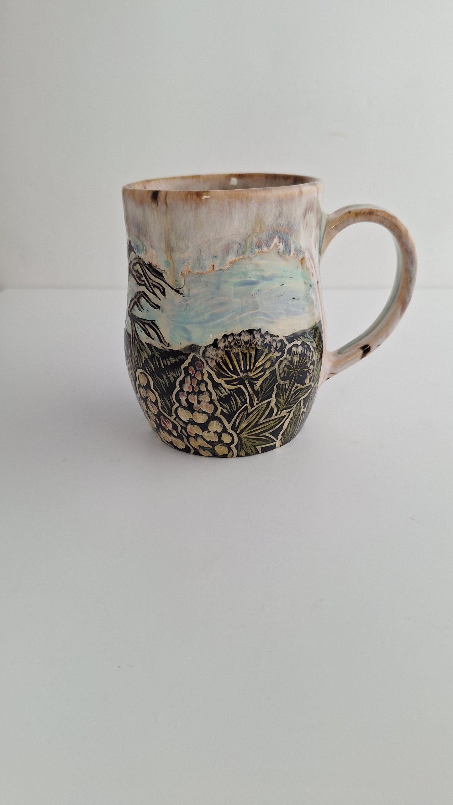 Hand-carved Greenhouse Mug