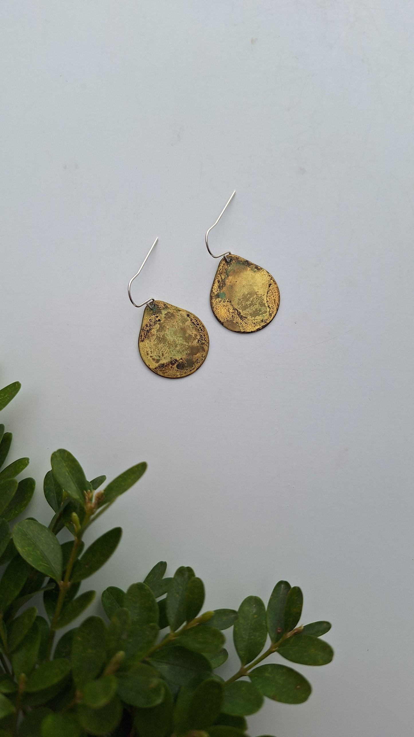 Patina Brass Earrings