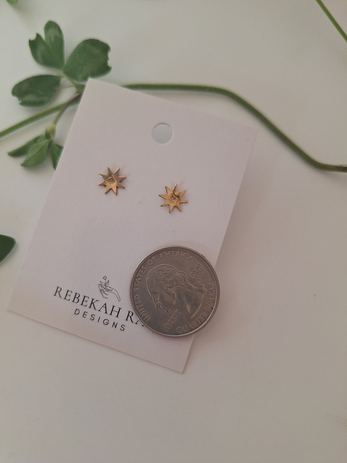 Gold Sawtooth Star Earrings
