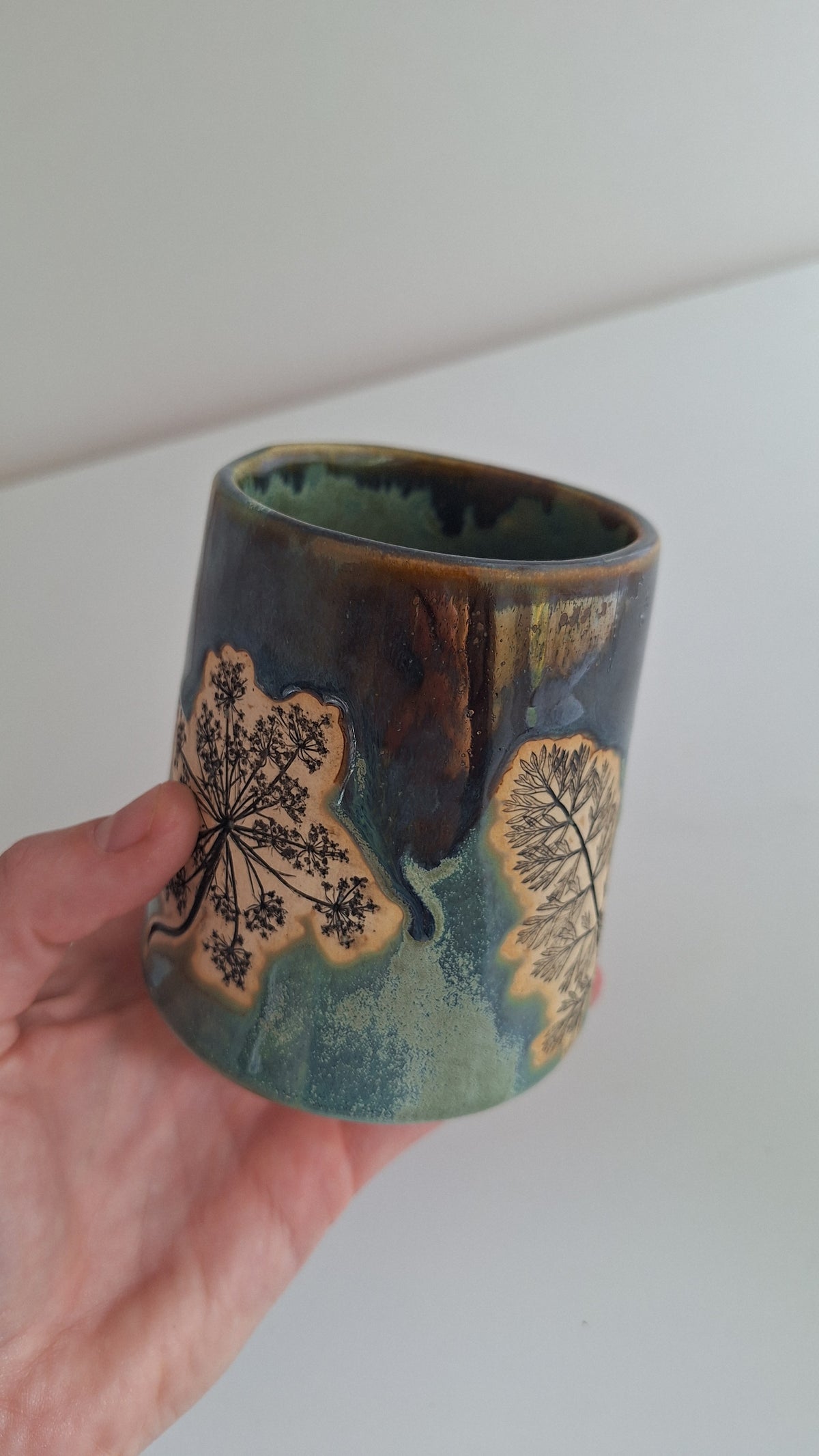 Queen Anne's Lace Tumbler - Botanical imprint
