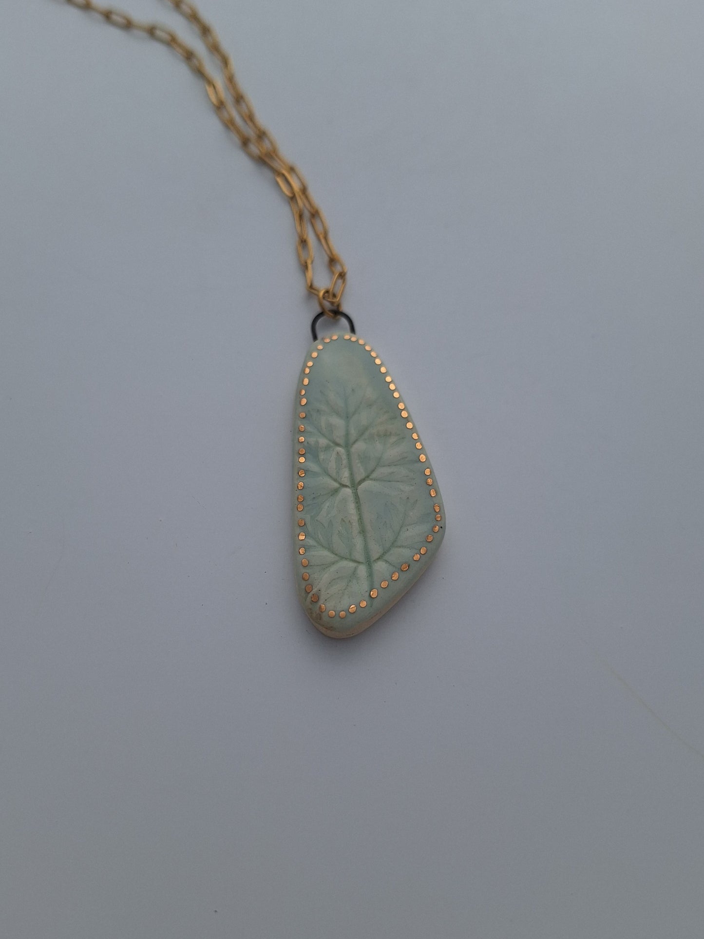 Wild Carrot Ceramic Necklace - aqua