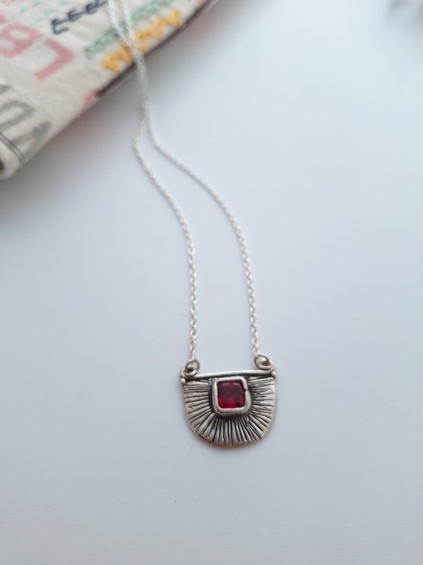 Rustic Ruby Necklace