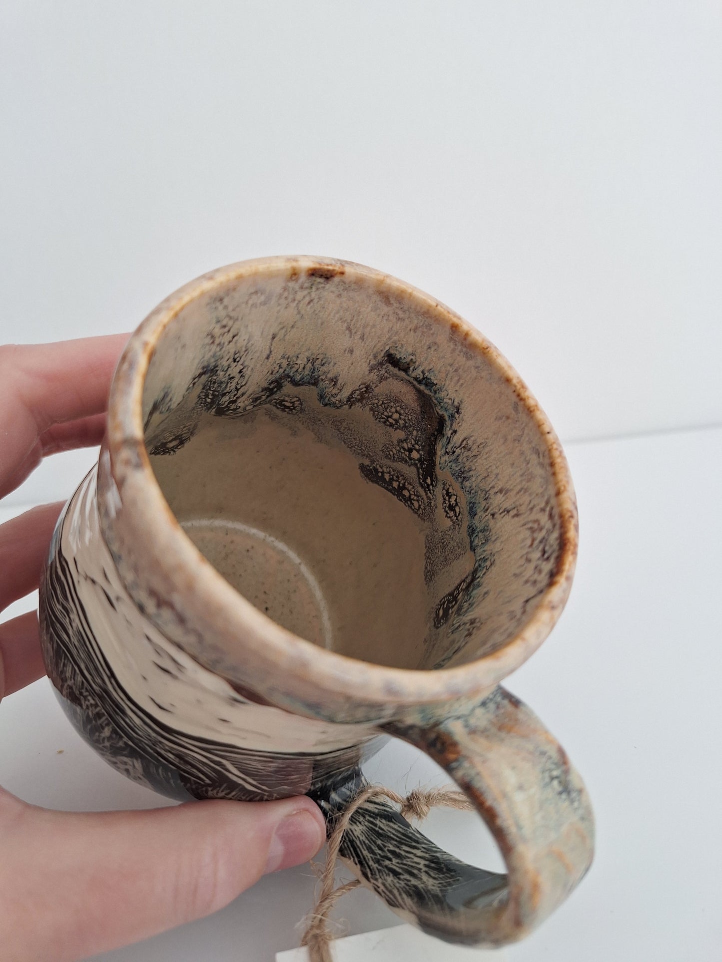 Hand-carved Mountain Cabin Mug