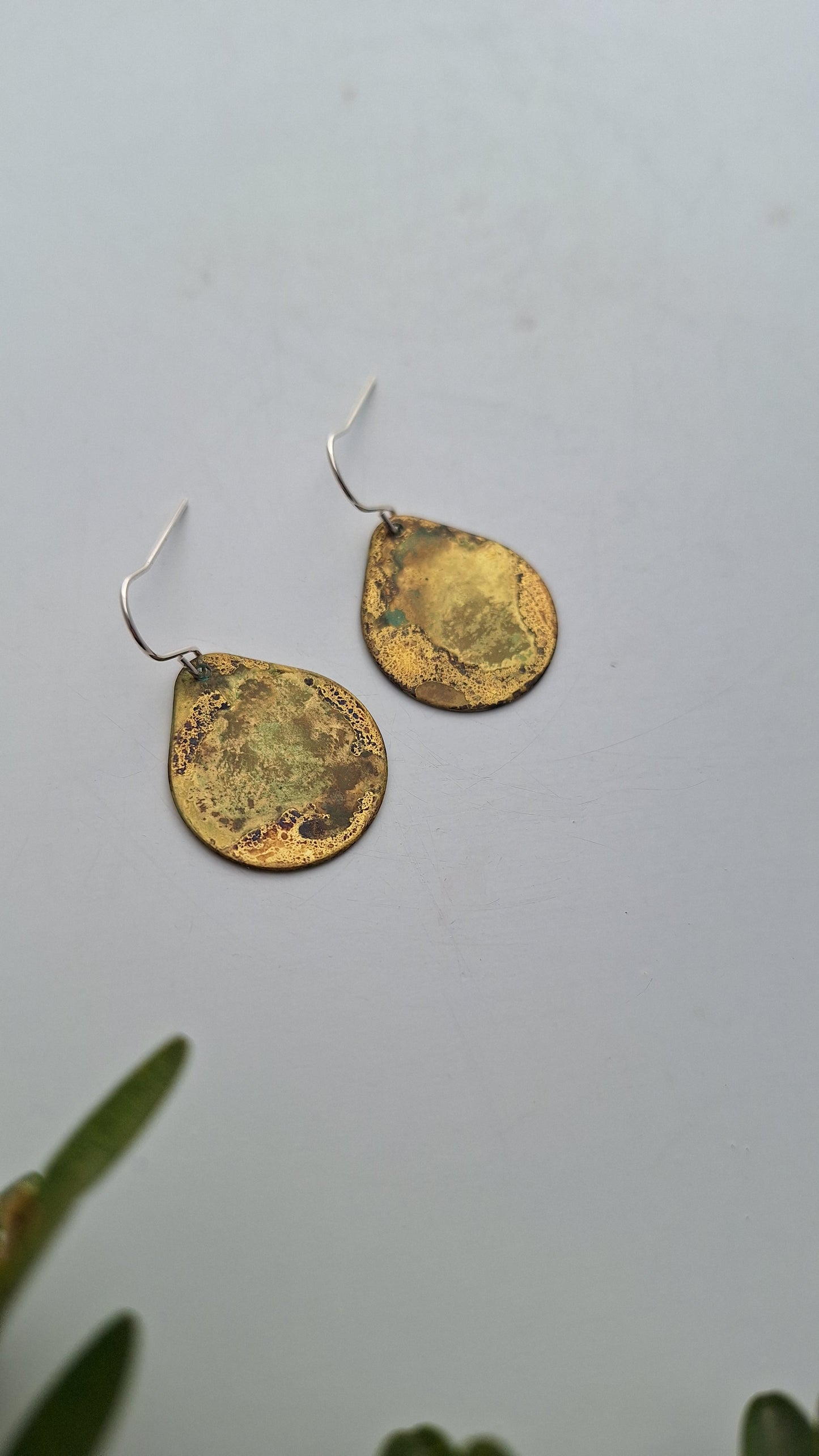Patina Brass Earrings