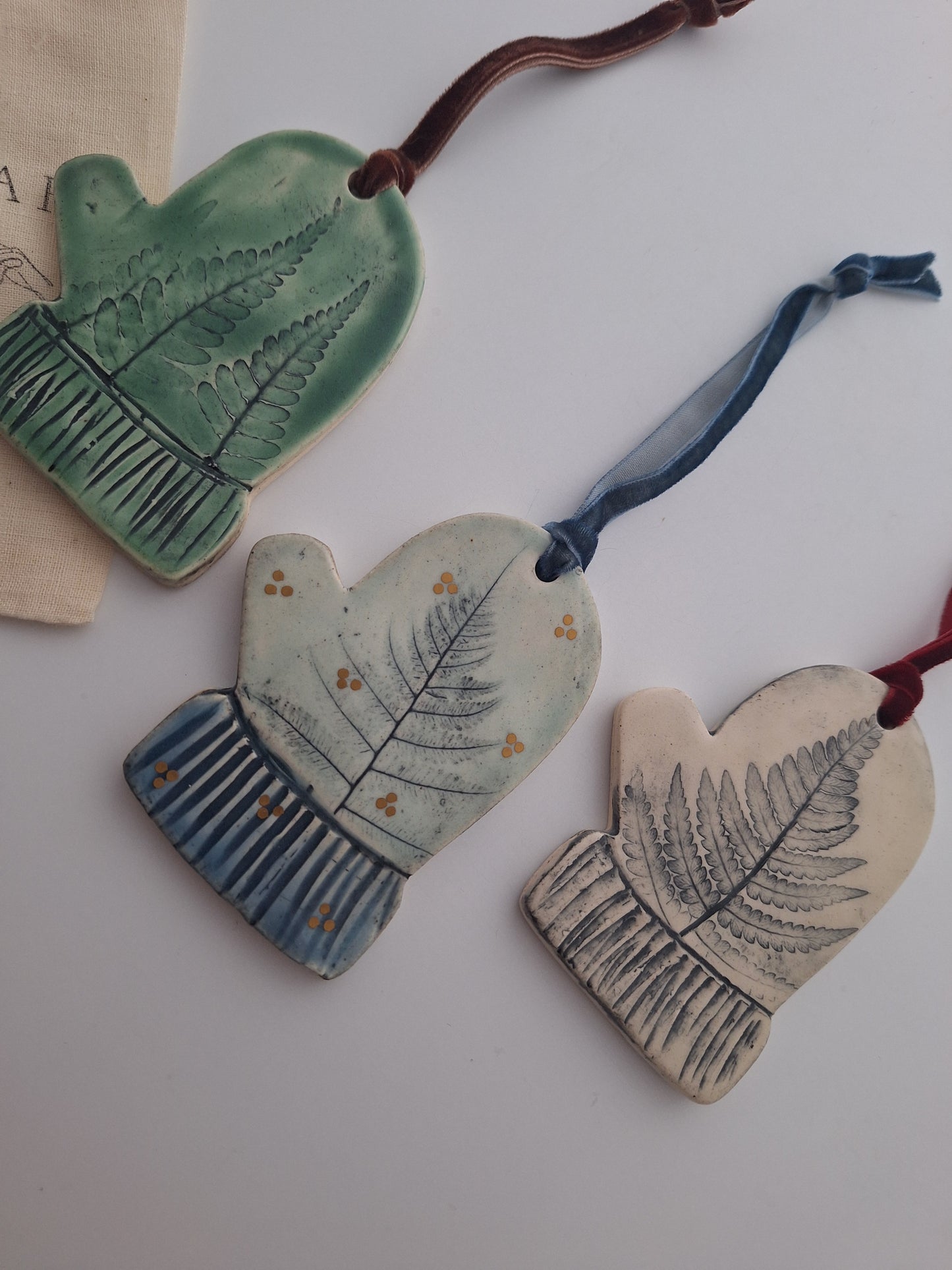 Fern Mitten Ornaments