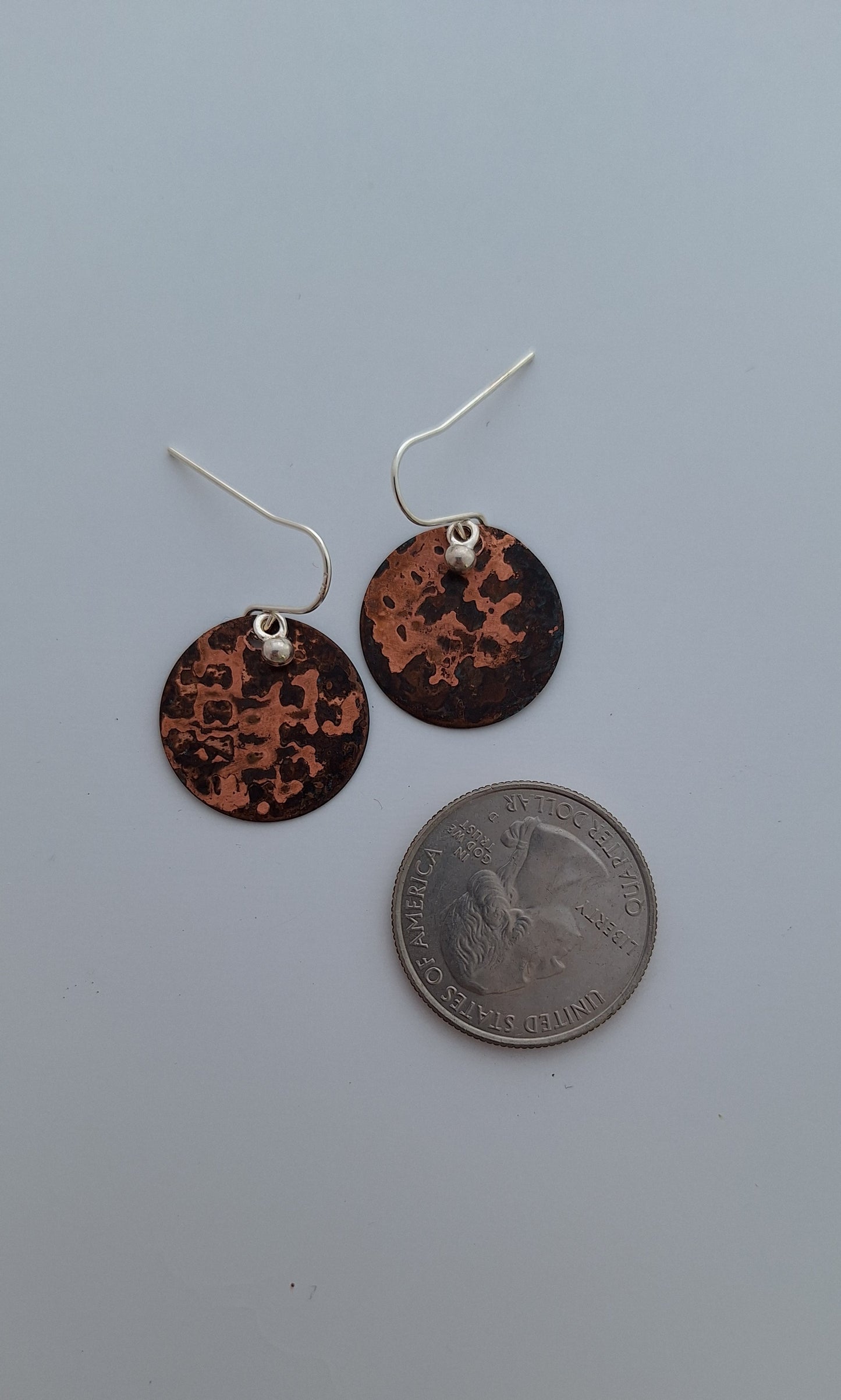 Patina Copper Earrings - rounds
