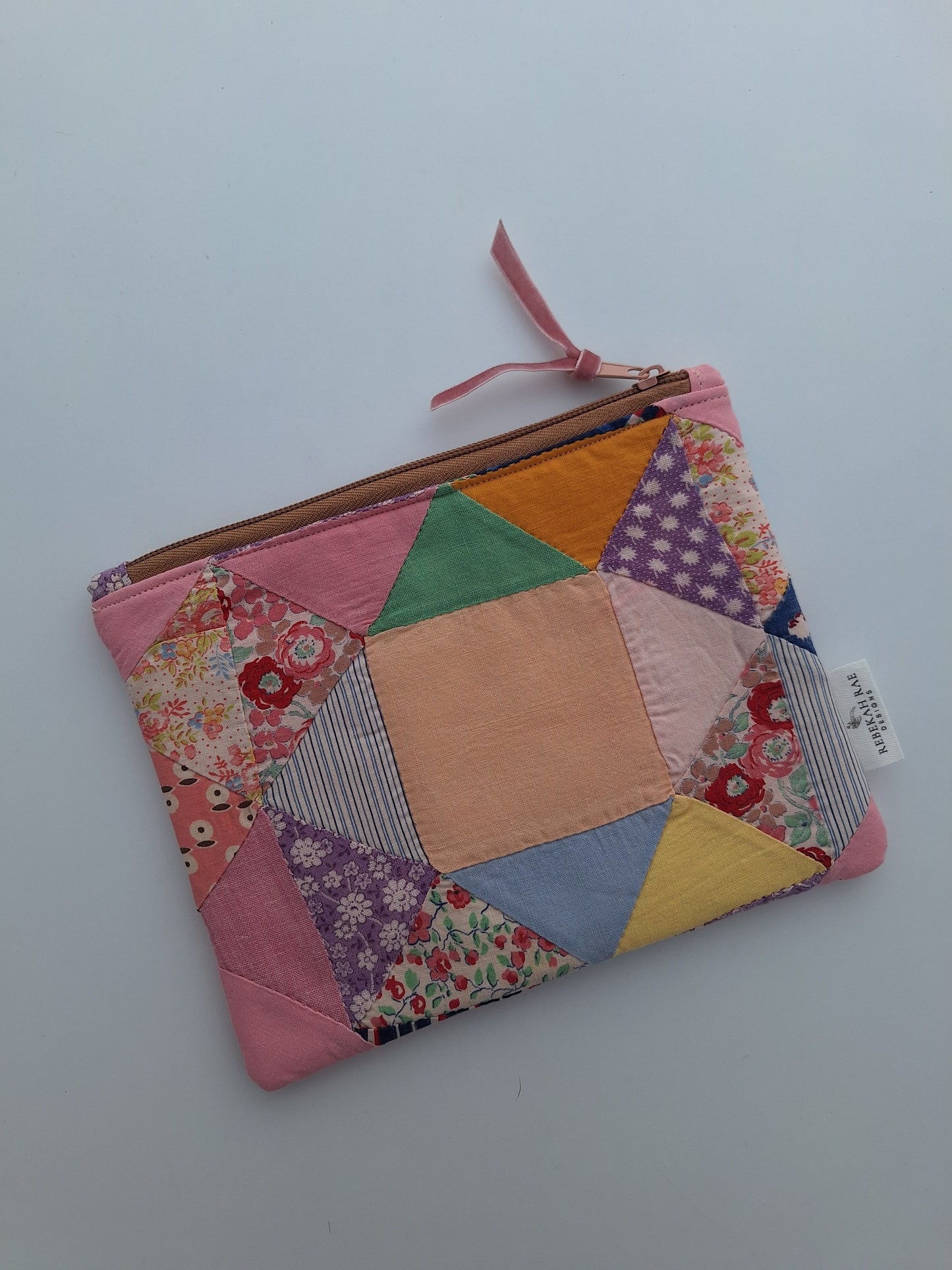 Vintage Patchwork Zipper Pouch