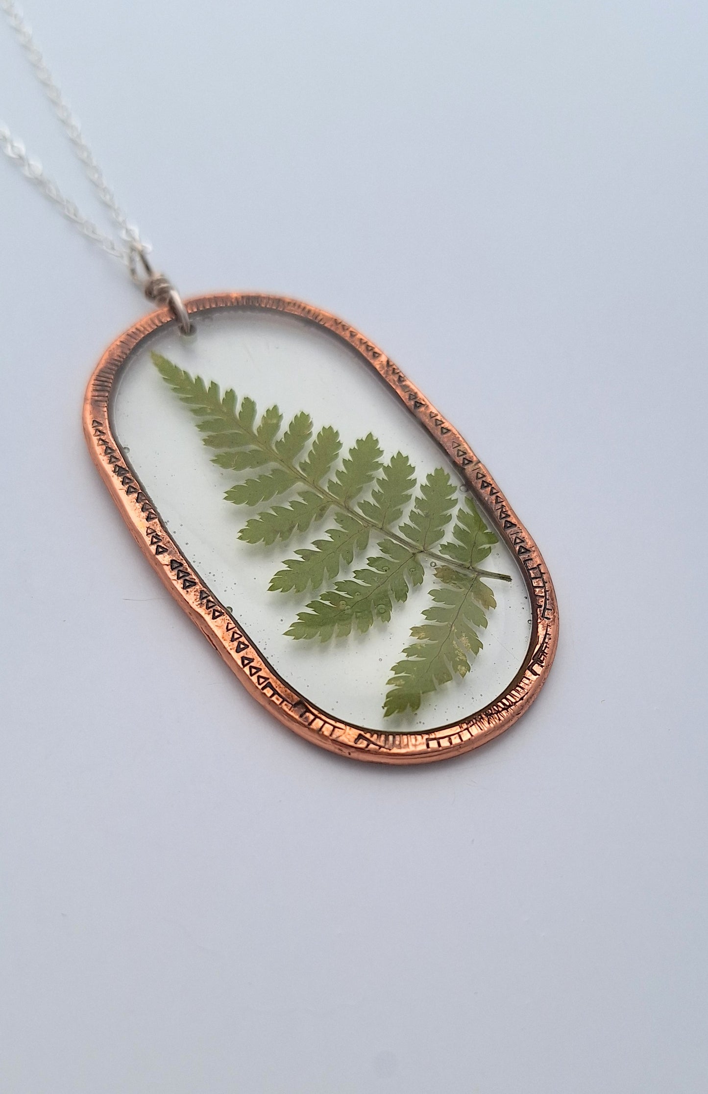 Lady Fern Necklace - pressed flower