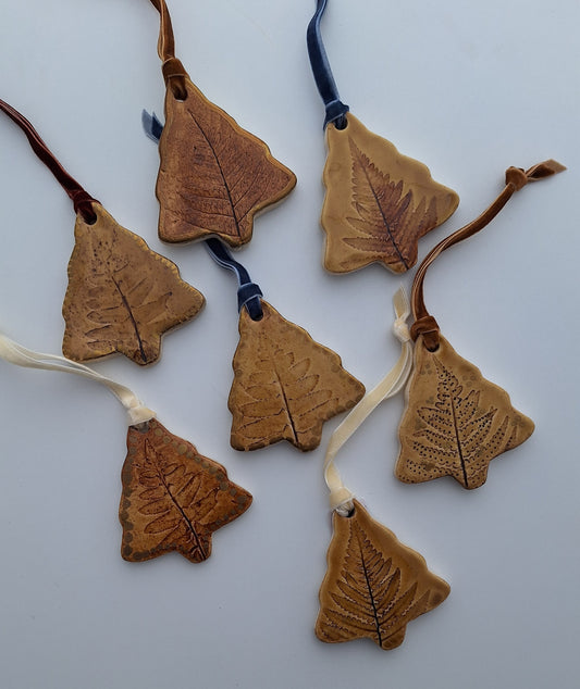 Fern Tree Ornaments - Amber