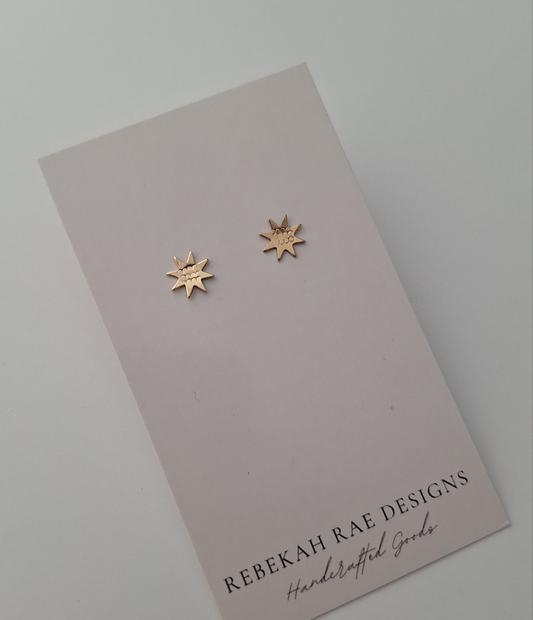 Sawtooth Star Post Earrings