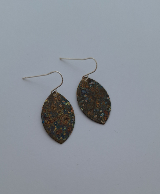 Patina Brass Earrings