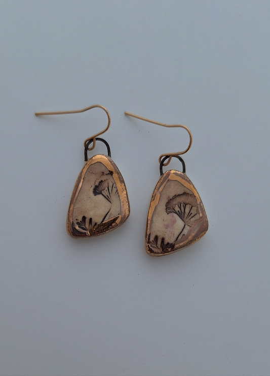 Porcelain Earrings - gold