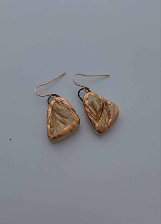 Porcelain Earrings - gold