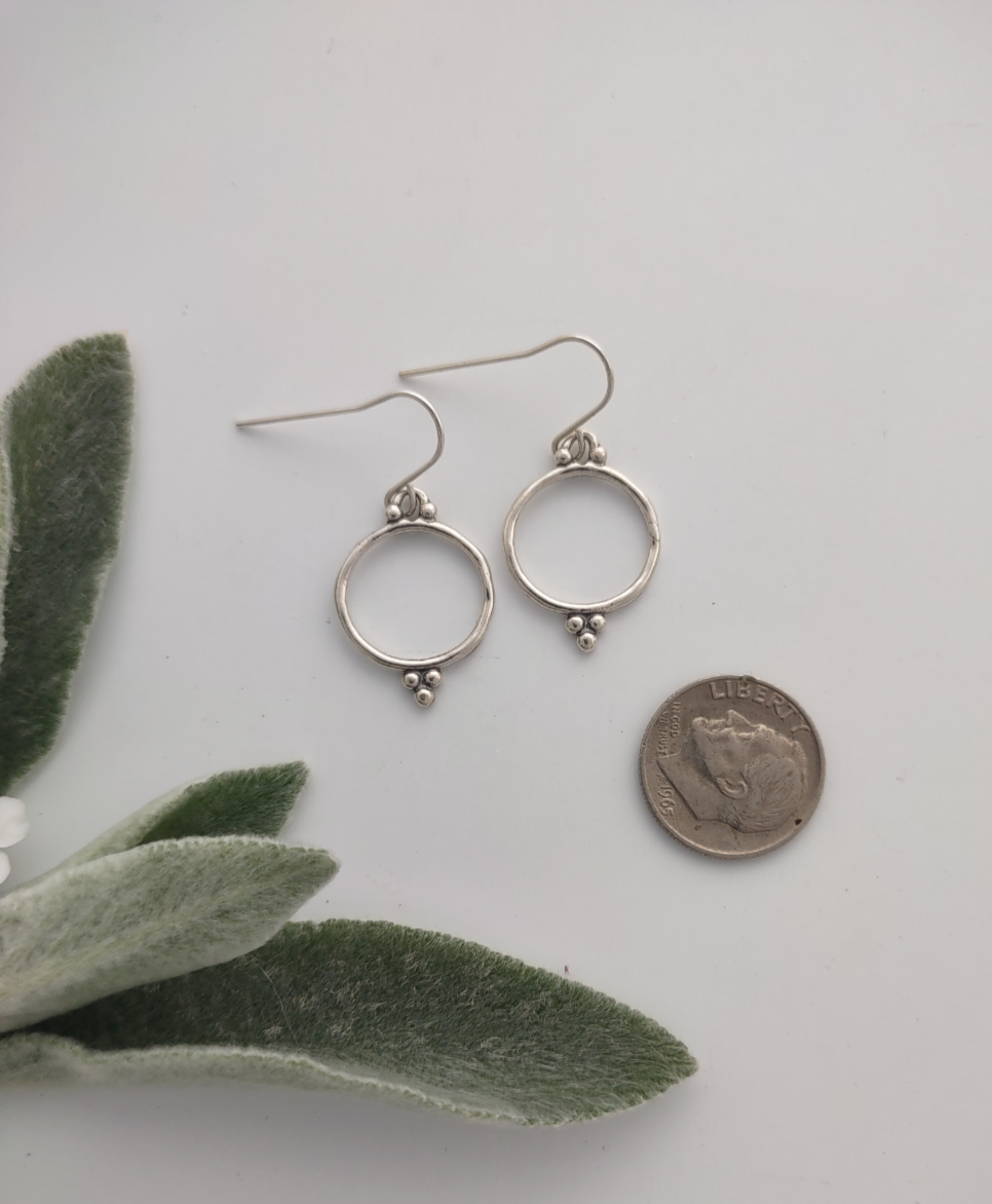 Flower Seed Hoop Earrings