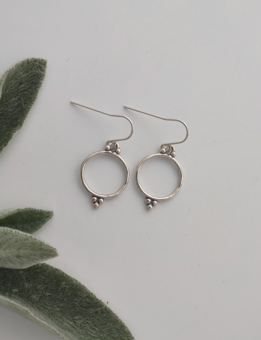 Flower Seed Hoop Earrings