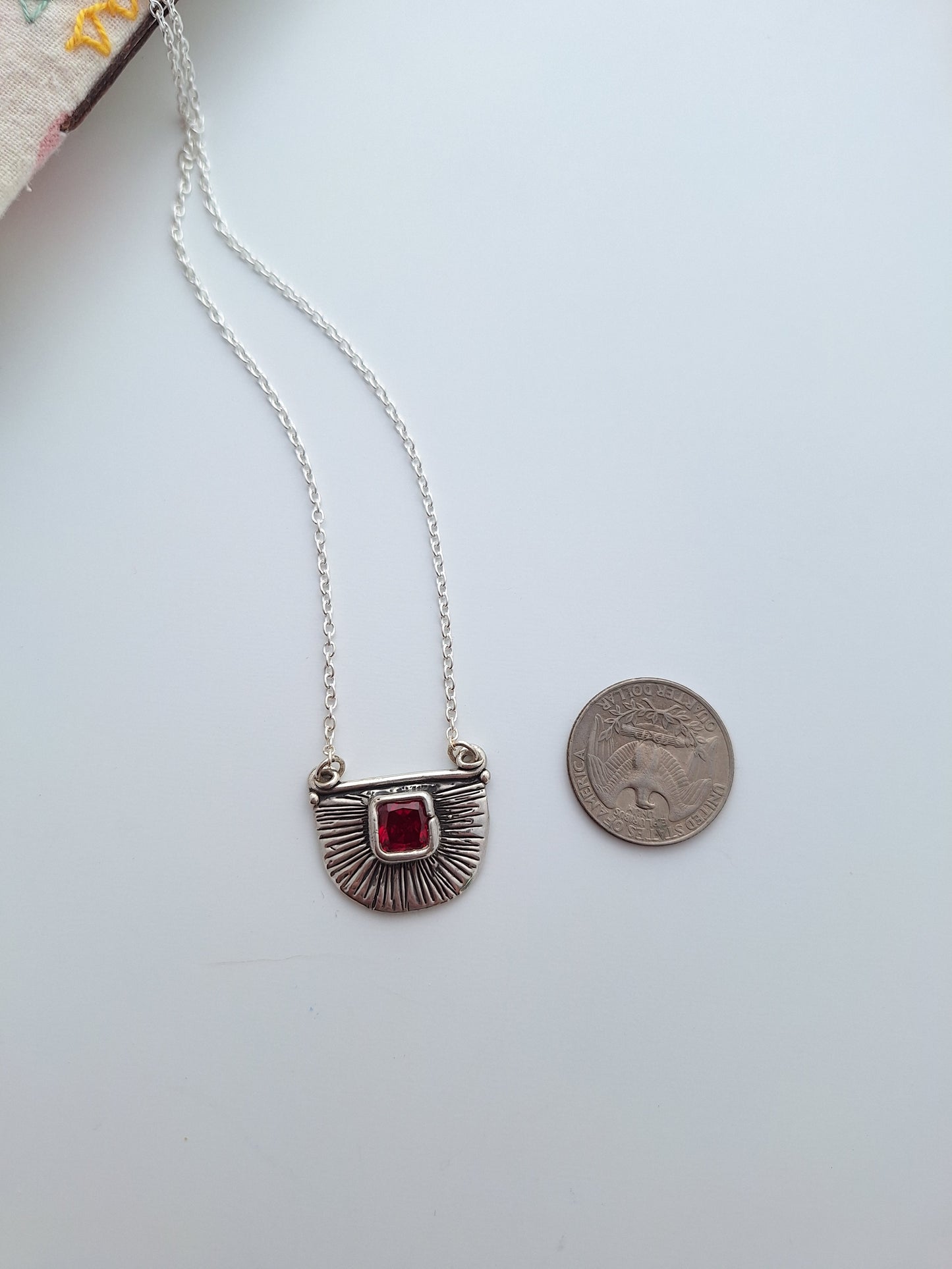 Rustic Ruby Necklace