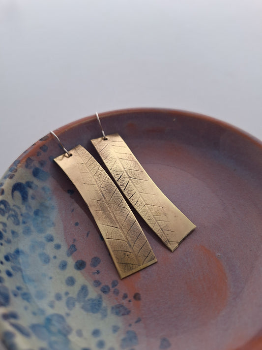 Leaf Imprint Earrings