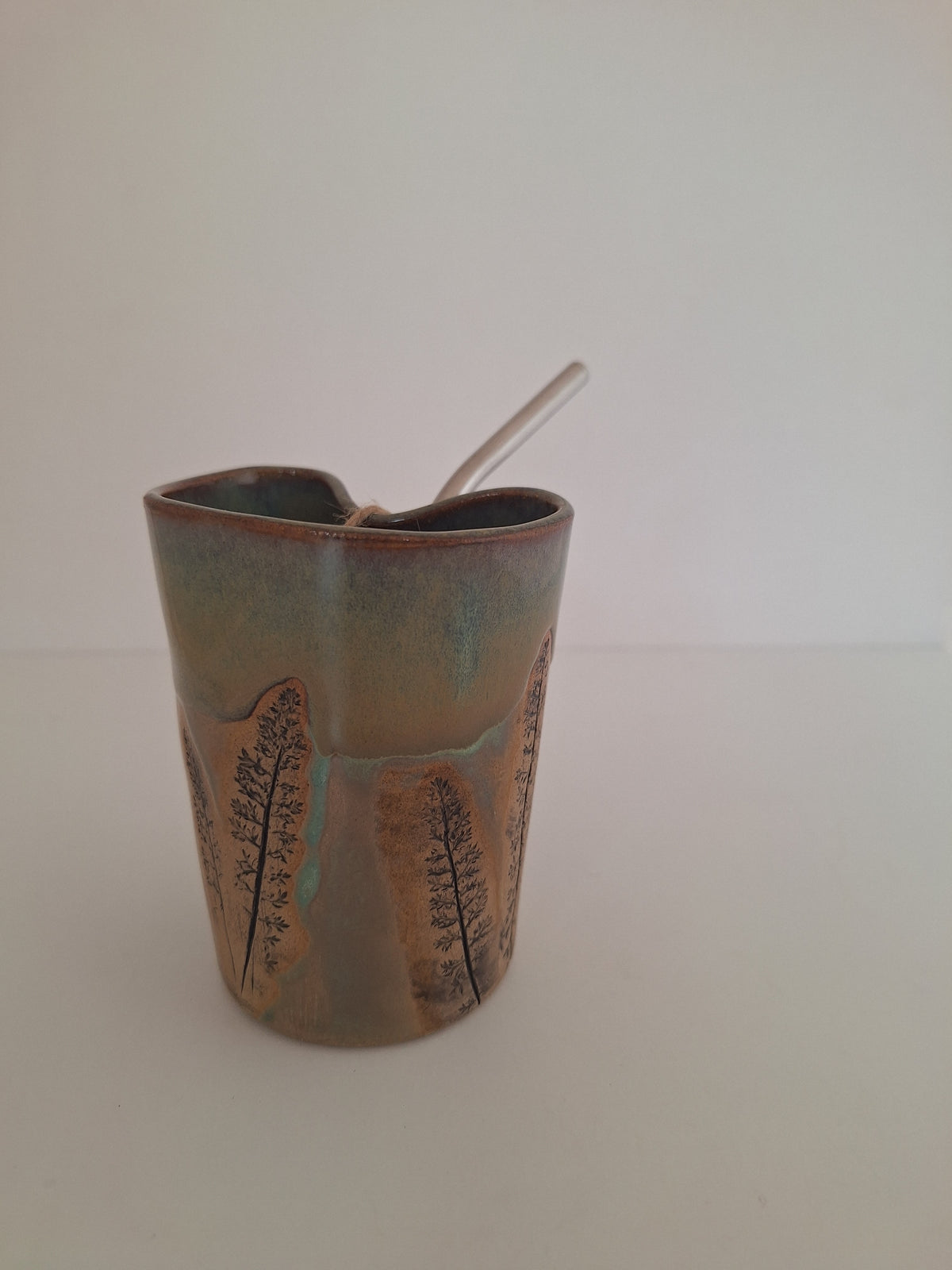Cocktail Sipper - Botanical Imprint, yarrow - straw included