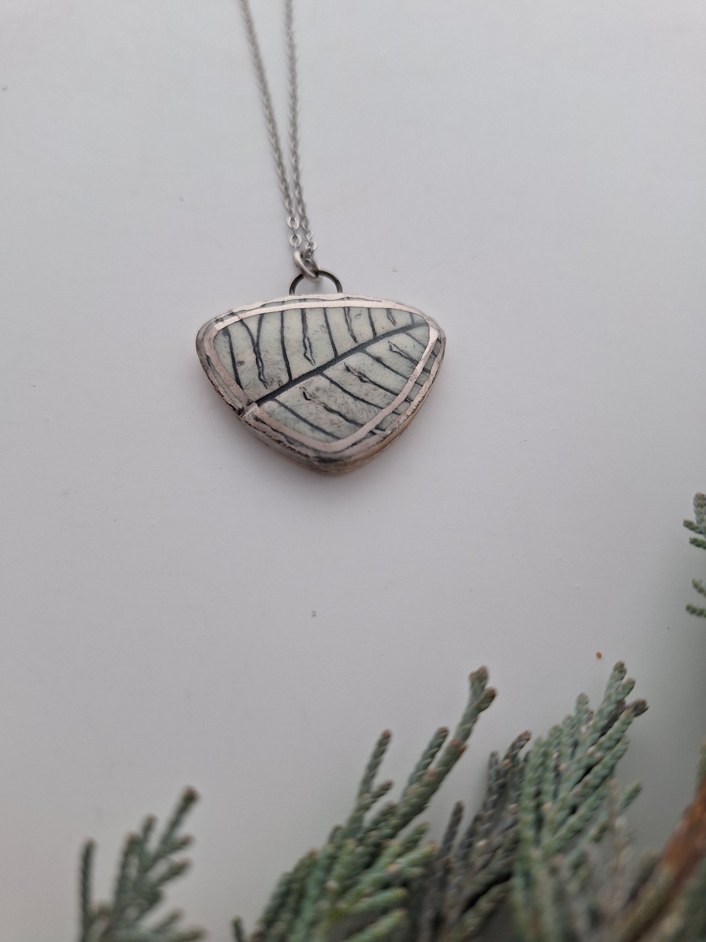 Wild fern Ceramic Necklace