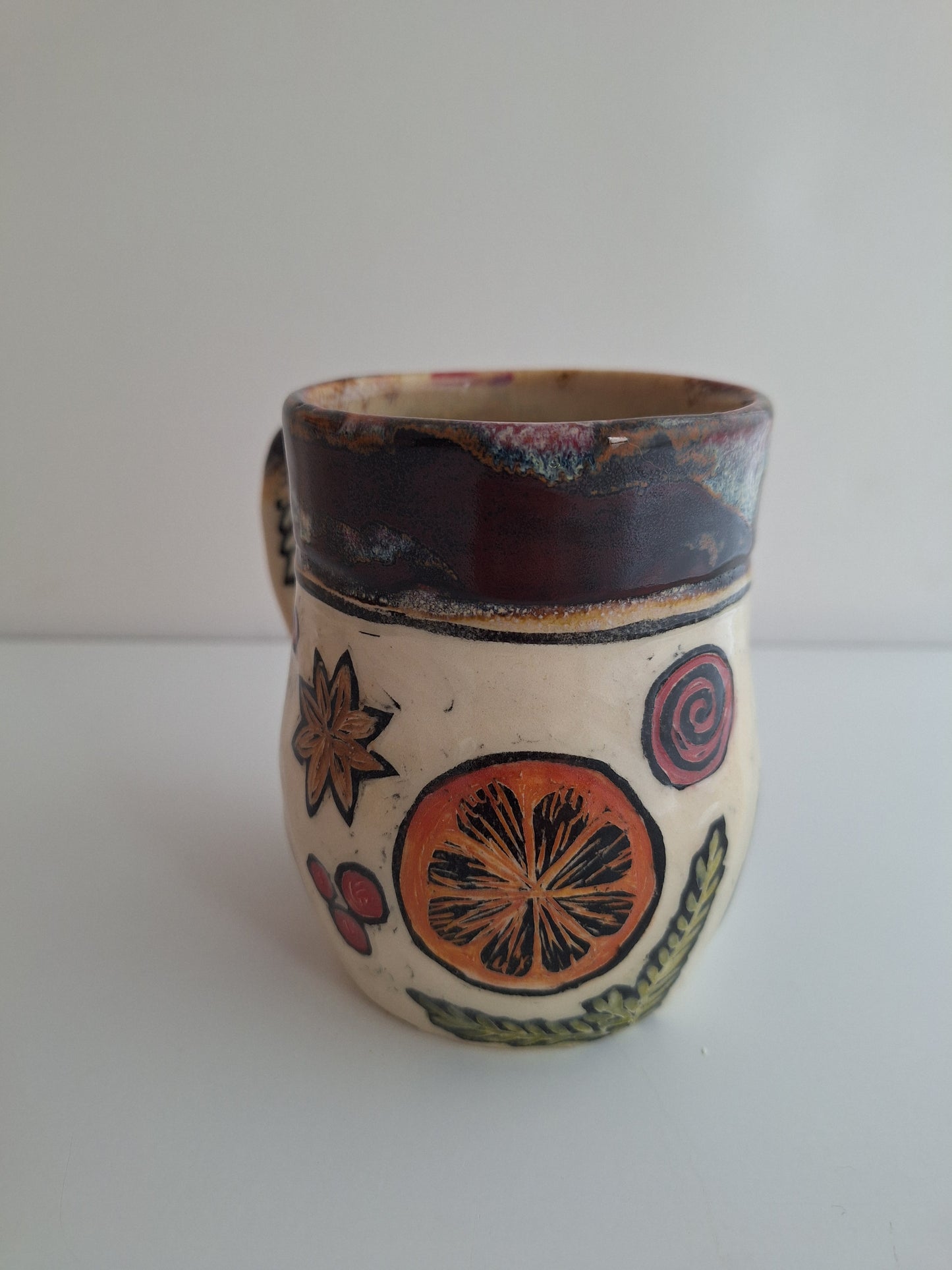Hand-carved Merry Christmas Mug
