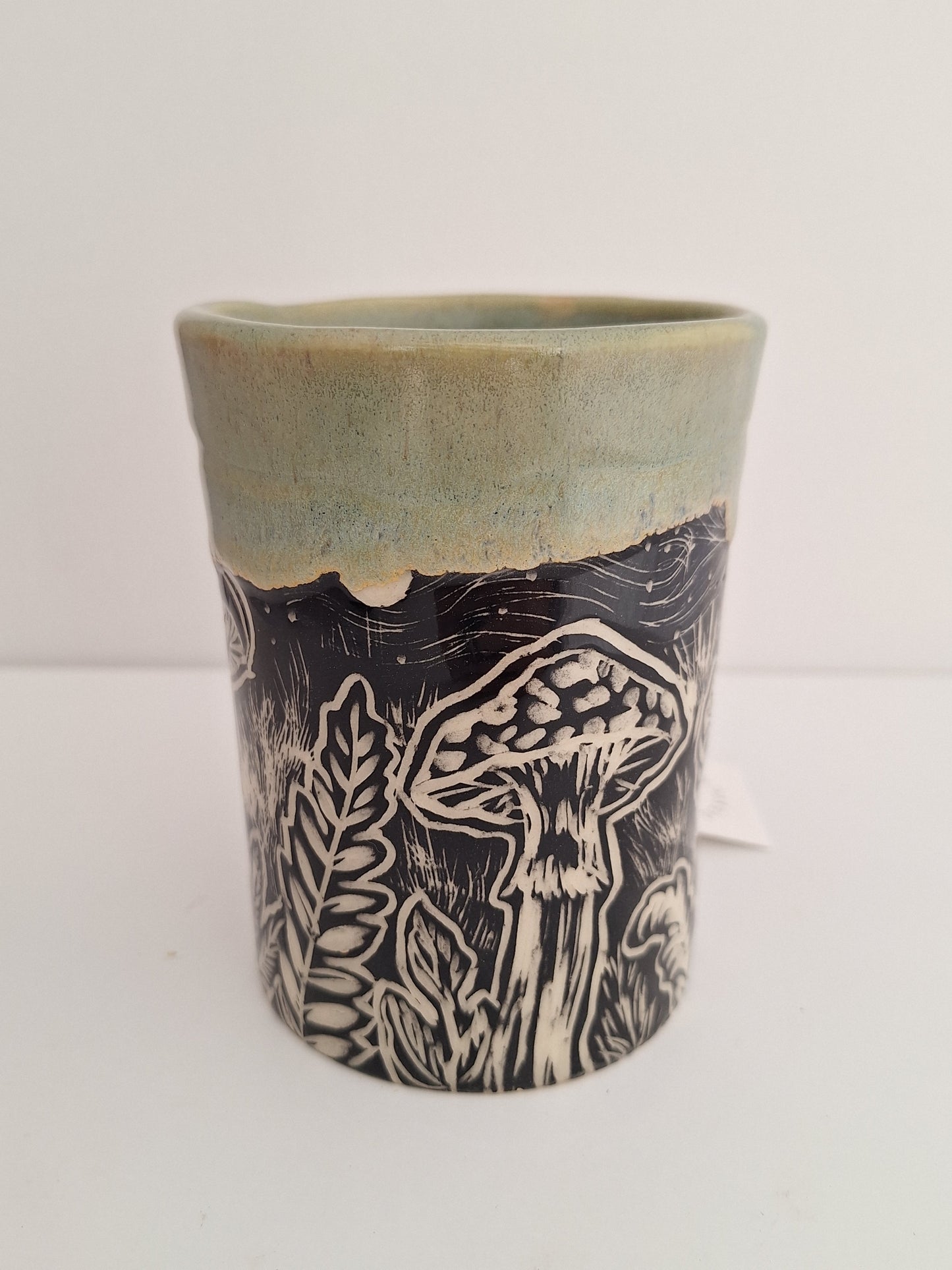 Hand-carved Morel & Friends Mug