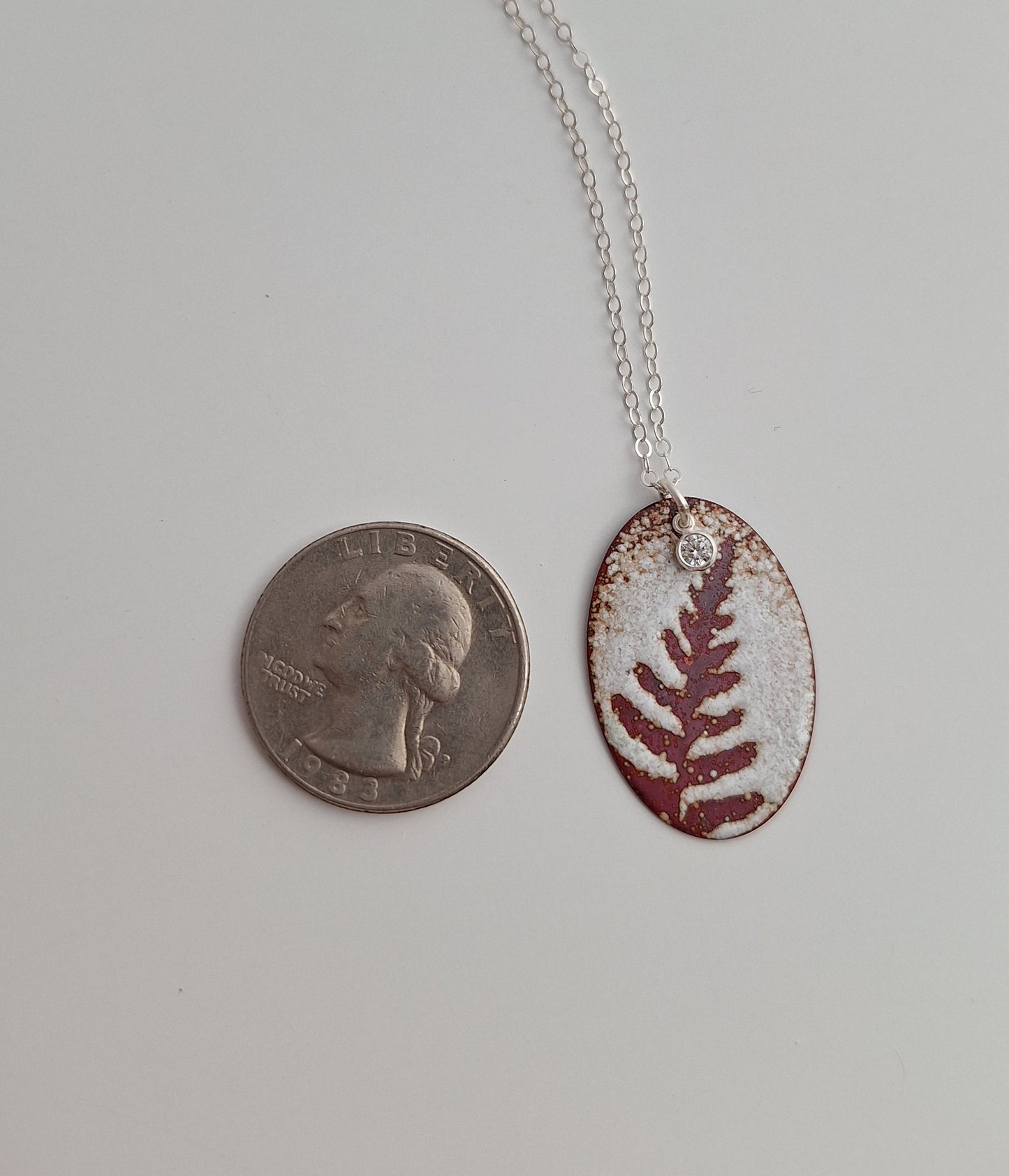 Patinaed Lady Fern Necklace