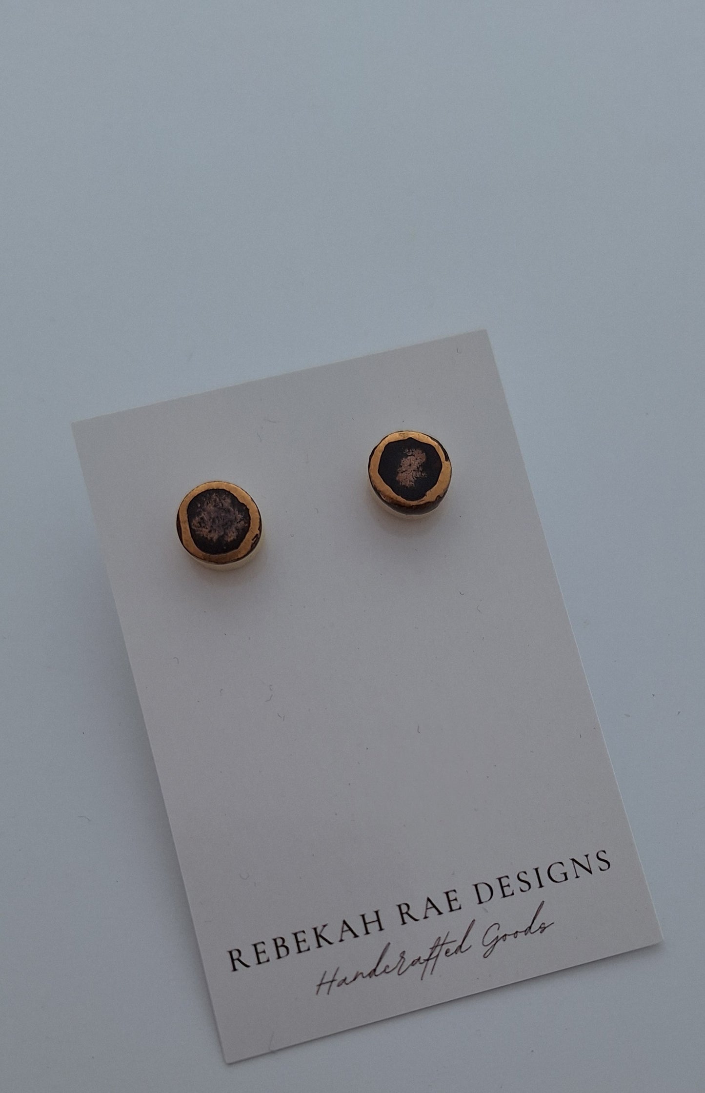 Porcelain Earrings - Gold posts