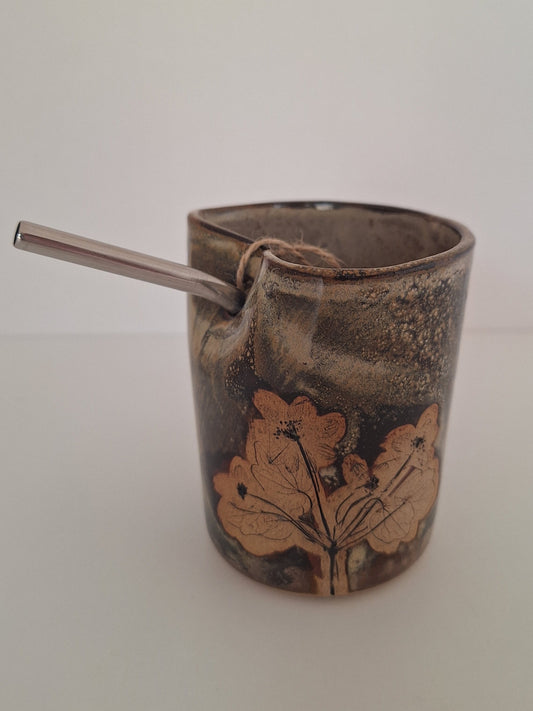 Cocktail Sipper - Botanical Imprint, rue anemone - straw included