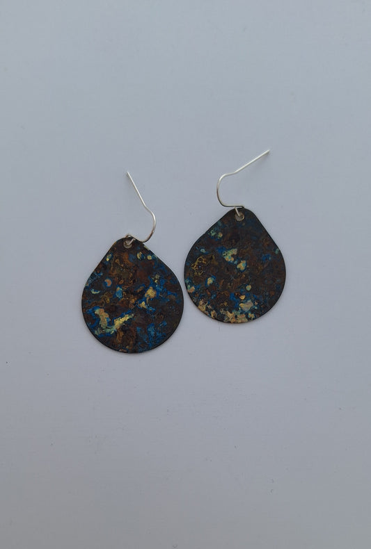 Patina Brass Earrings