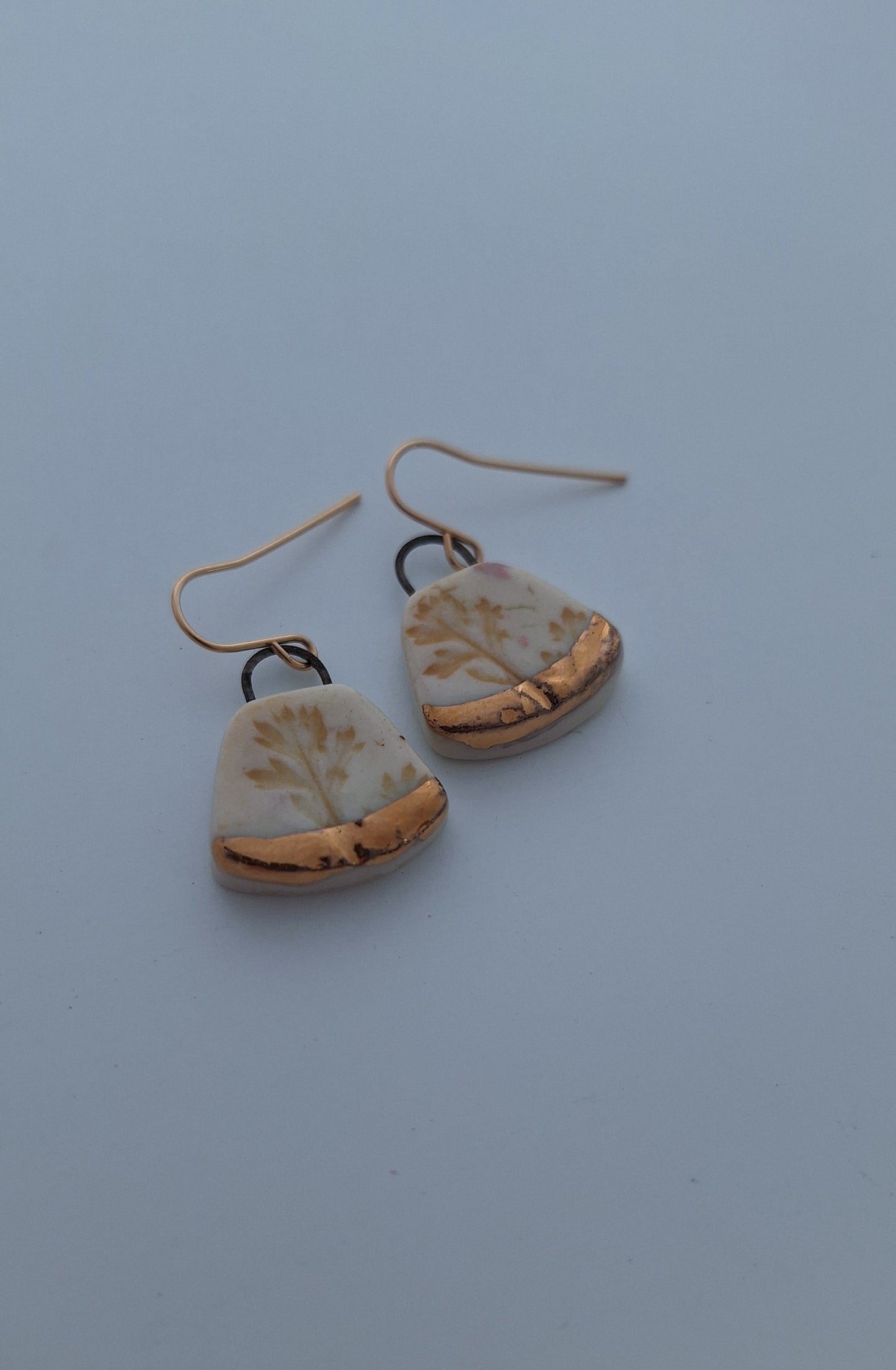 Porcelain Earrings - gold