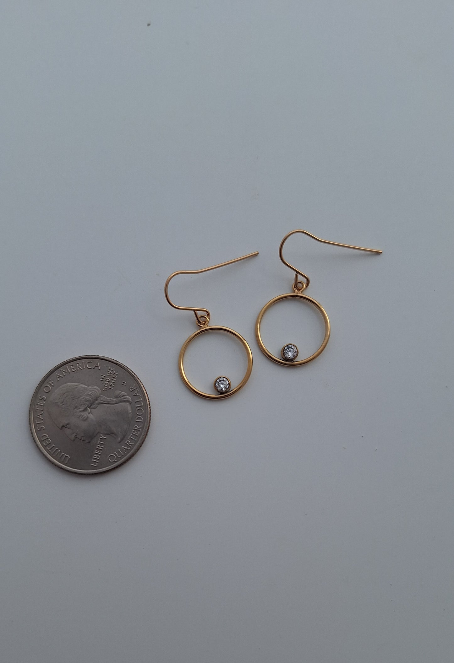 Gold Flower Seed Hoop Earrings