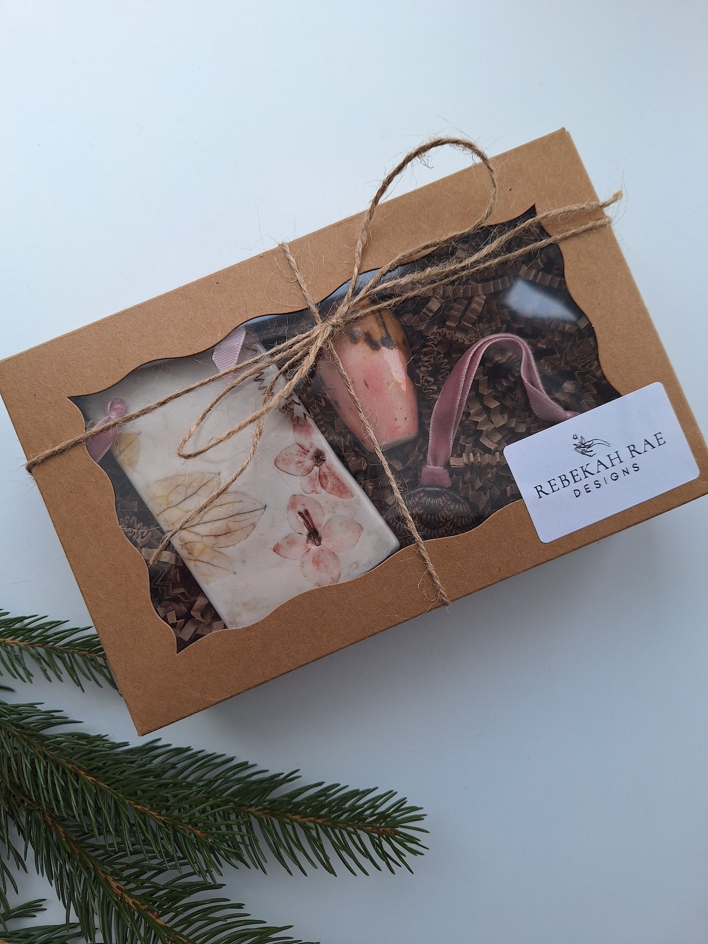 Boxed Gift Set - Ornaments and Tiny vase