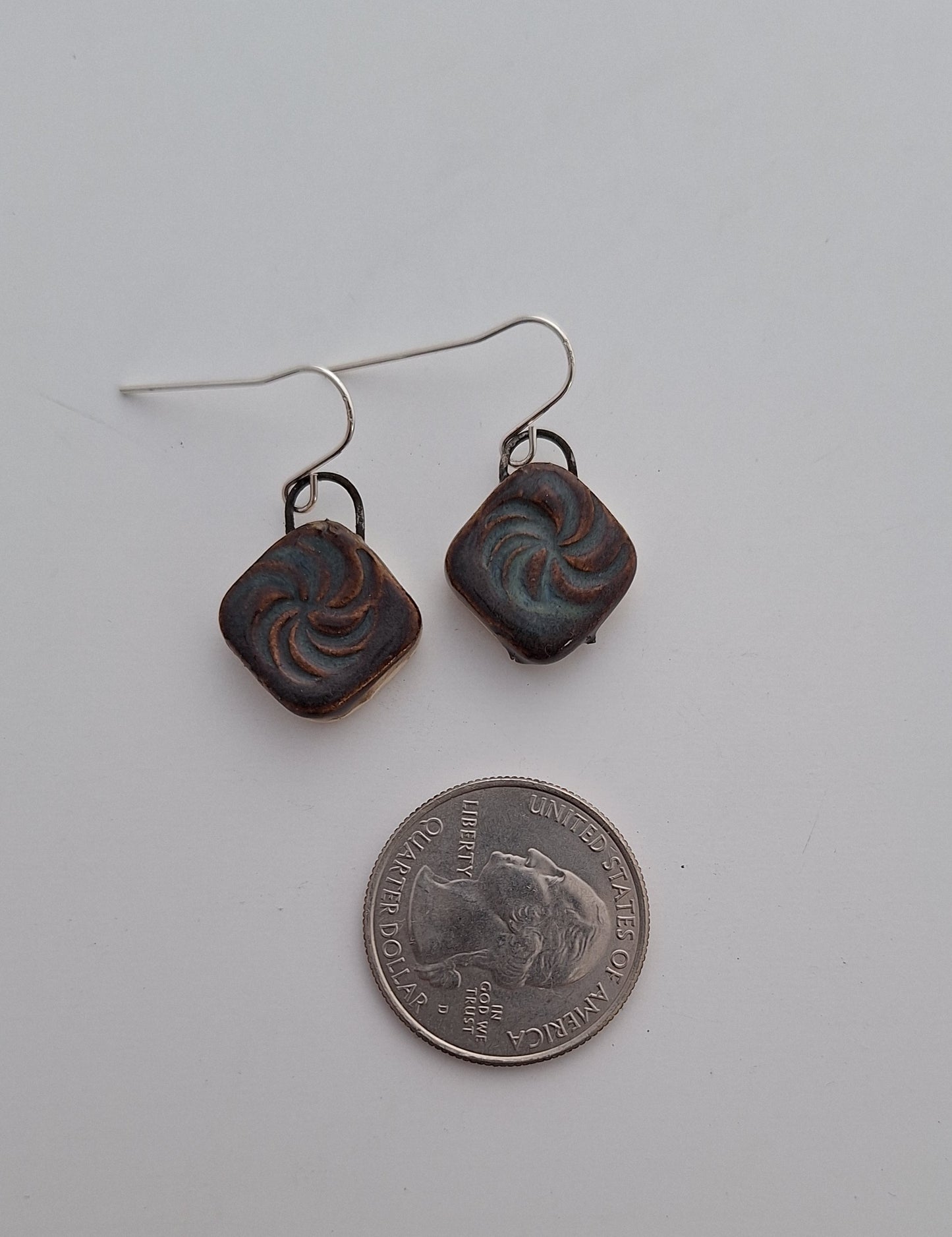 Porcelain Earrings - Sterling