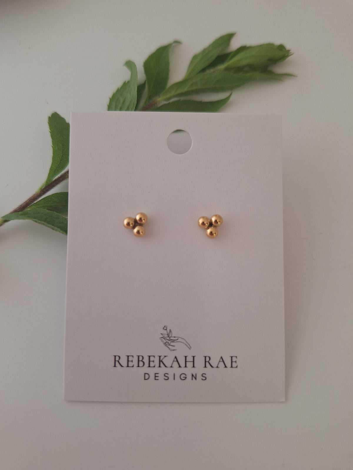 Gold Flower Seed Earrings