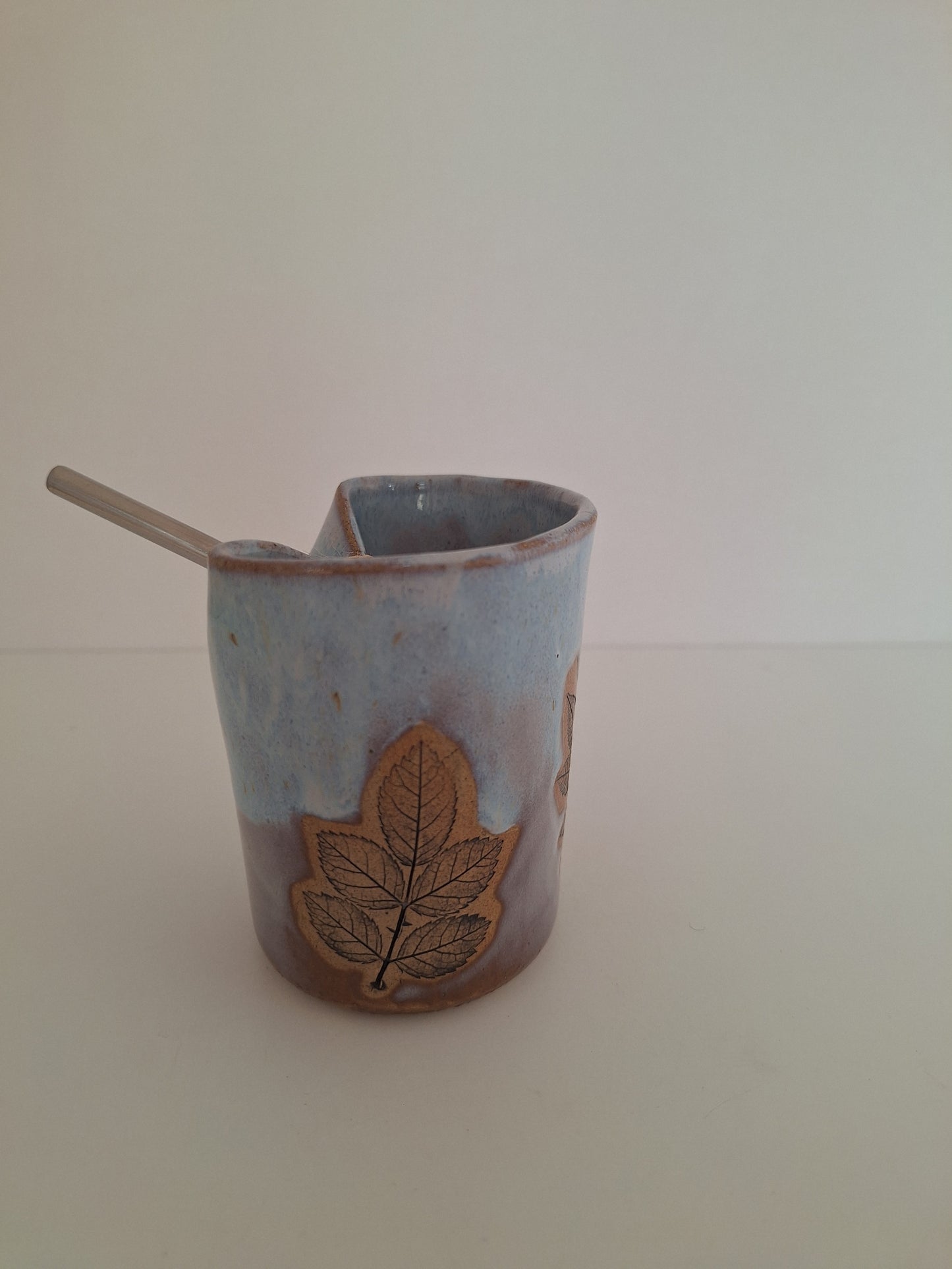 Cocktail Sipper - Botanical Imprint, multiflora rose - straw included