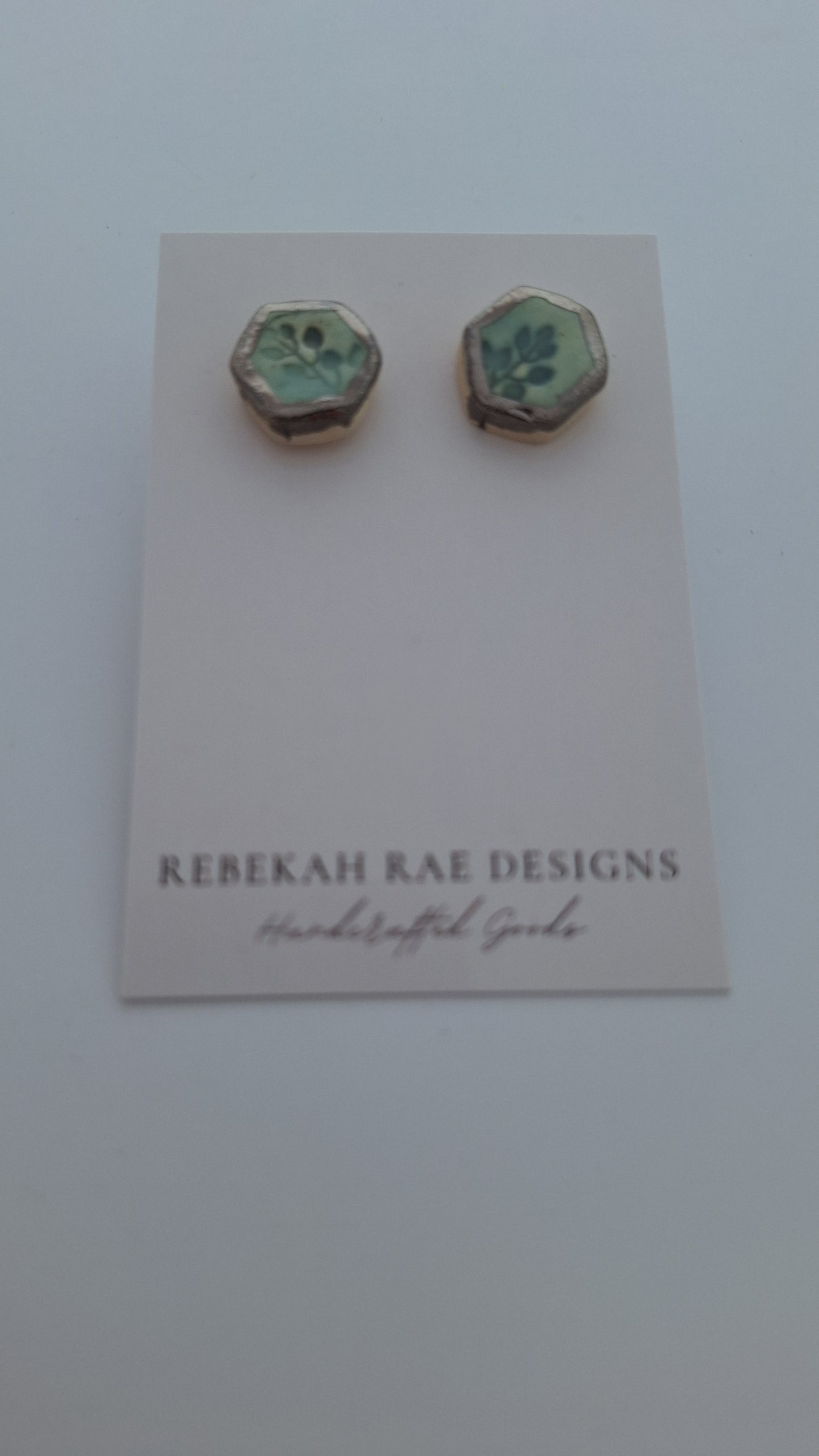 Porcelain Earrings - Sterling posts