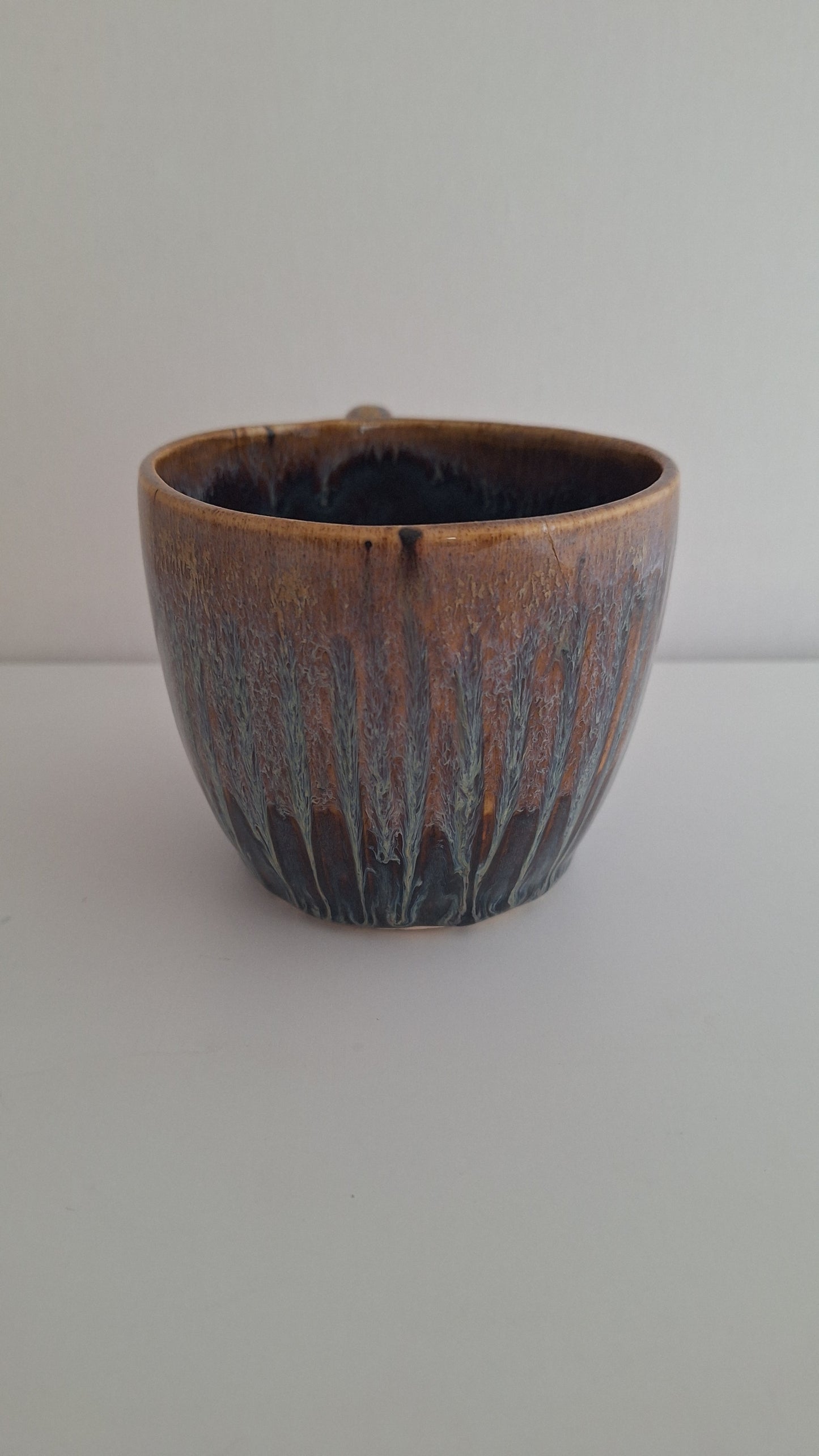 Hand Carved Stoneware Mug – Earthy Texture - One of a Kind Mug