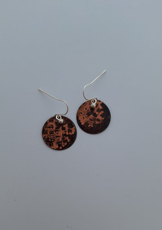 Patina Copper Earrings - rounds