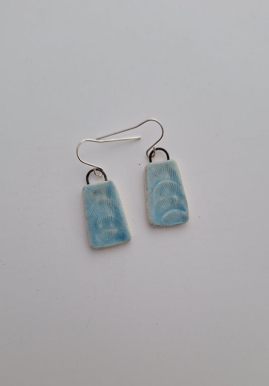 Porcelain Earrings - Sterling