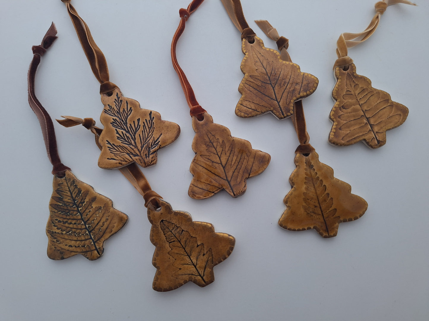 Fern Tree Ornaments - Amber